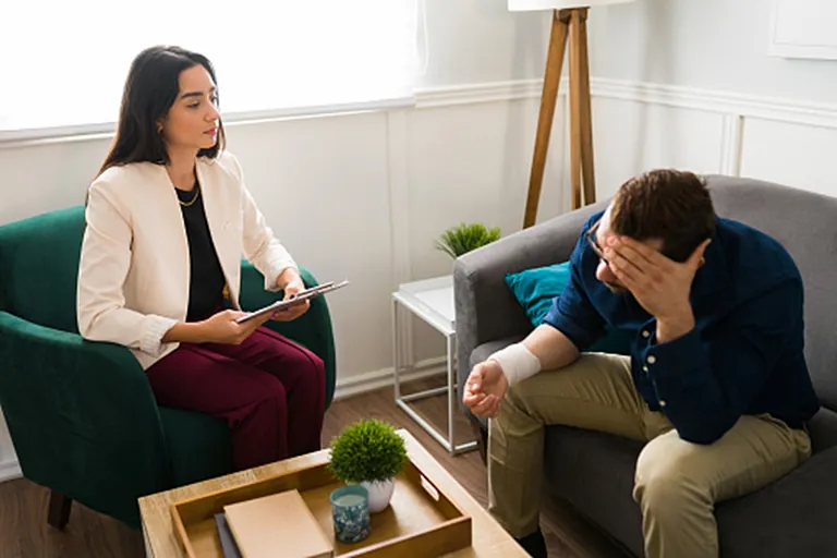 Supportive family discusses addiction treatment at a meeting in Savannah, GA.
